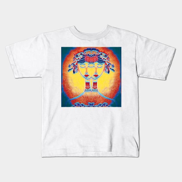 CREATIVE TWINS PEACE. GOOD KARMA 1 Kids T-Shirt by mister-john